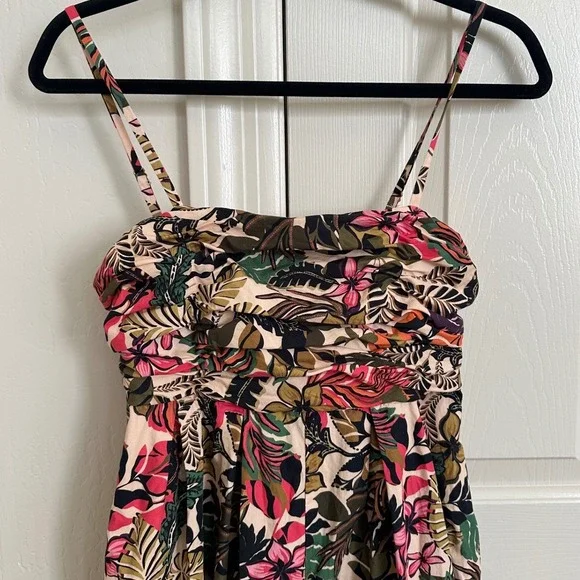 Hutch for Anthropologie Smocked Wide-Leg Jumpsuit Tropical‎ Floral Whimsygoth S - Picture 5 of 14